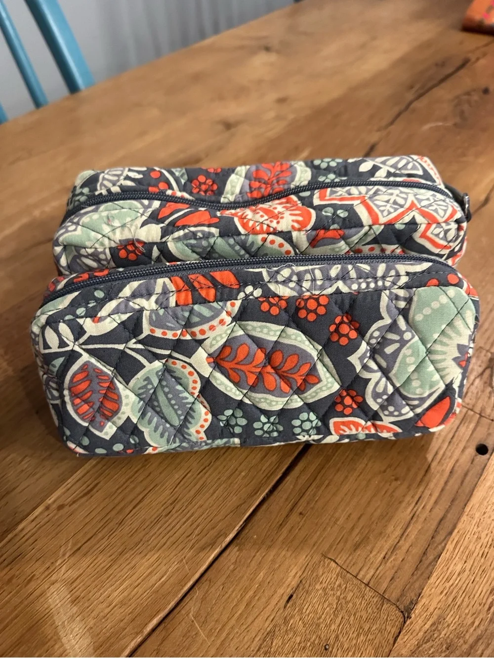 Set of 2 Vera Bradley retired pattern Nomadic Floral cosmetic bags